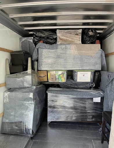 vAN STACKED BY A RED ROSE REMOVALS MOVER IN LONDON